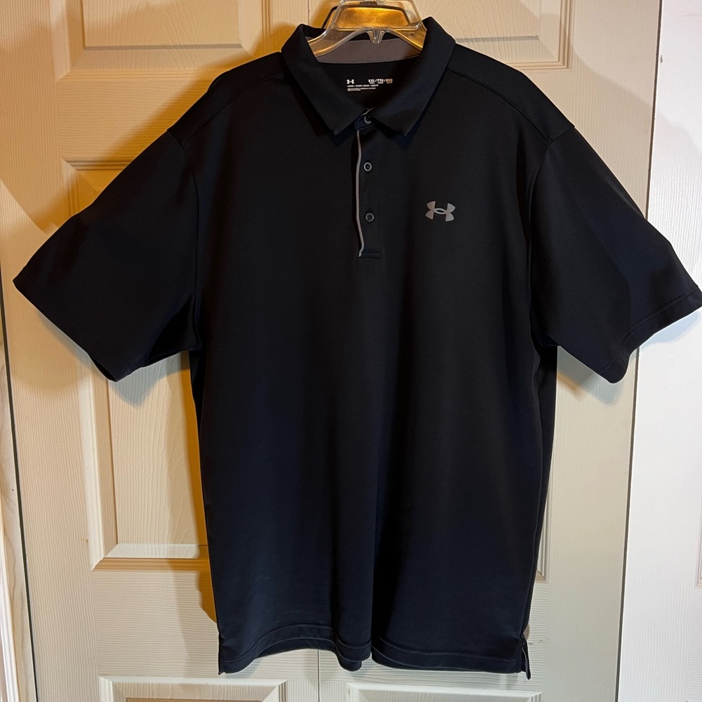 Under Armour Tech Golf Polo, Black XXL